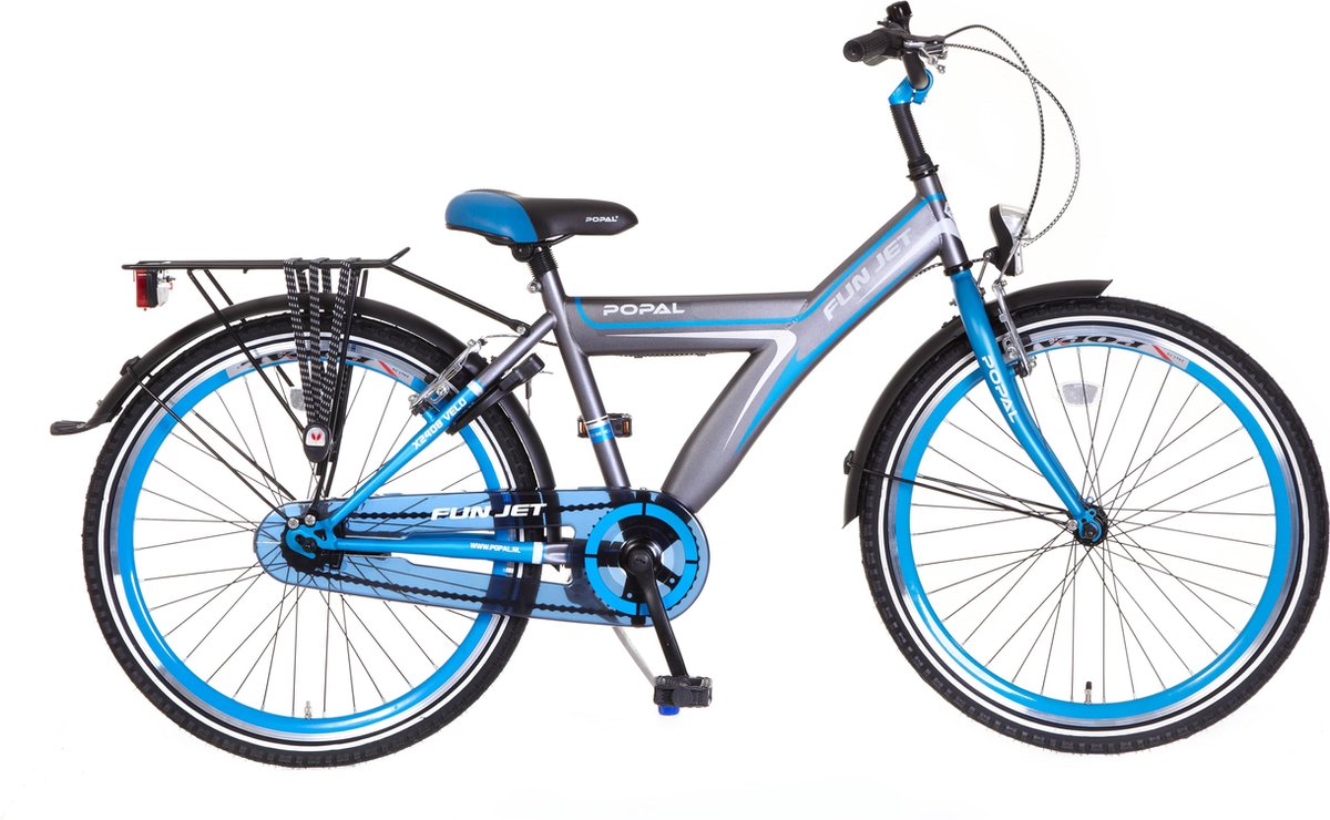 Popal Fun Jet 2408 - Jongensfiets - 24 Inch - Blauw/Grijs | bol.com