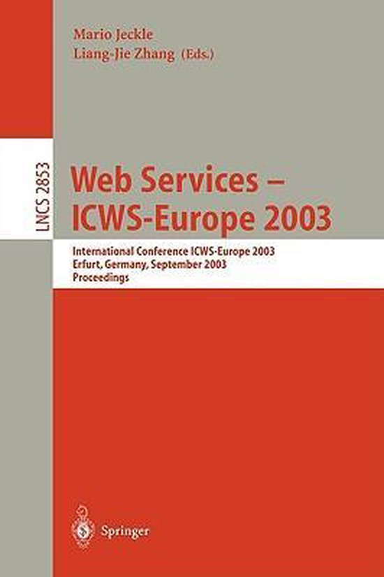 Web Services - ICWS-Europe 2003 - cover