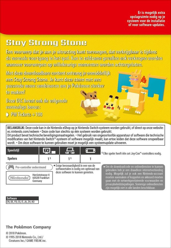 Pokemon Quest Stay Strong Stone Addon Nintendo Switch