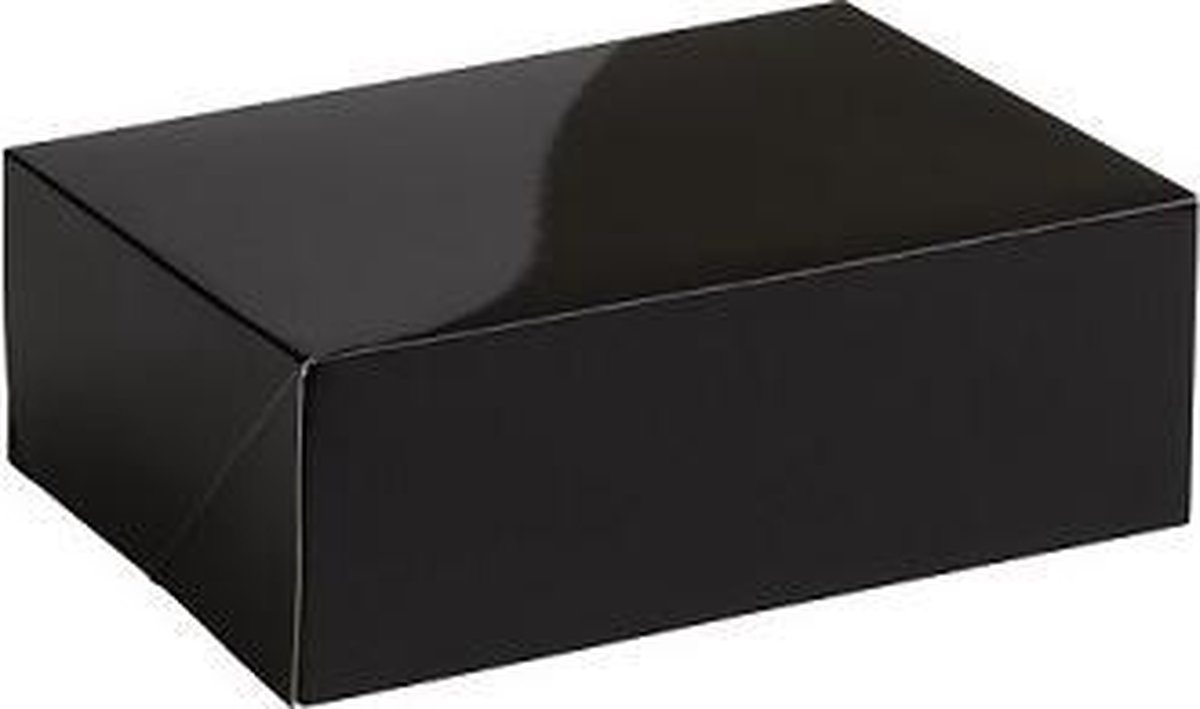 Cadeaudoos cadeauverpakking glossy 30x22x7cm ZWART (10 stuks)