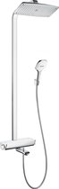 Mitigeur thermostatique de baignoire Showerpipe 360 avec accessoires, blanc/chrome