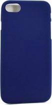 2in1 Combi Set Hoesje en 1x Tempered Glass voor Apple iPhone 7 Plus / iPhone 8 Plus - Back Cover - TPU - Donker Blauw