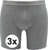 3x Sloggi basic long heren boxershort grijs M - onderbroek / boxer