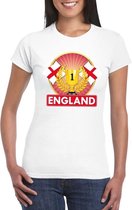 Wit Engeland supporter kampioen shirt dames 2XL