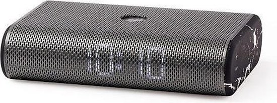 LEXON Miami Time - stereo LED wekkerradio - zwart