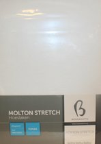 Bonnanotte - Topper Molton stretch - wit - 180x210 t/m 200x220 cm