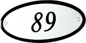 Numéro de maison en émail ovale n ° 89 10x5cm