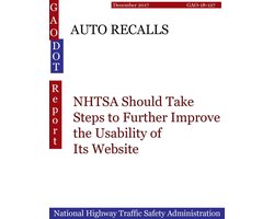 GAO - DOT - AUTO RECALLS