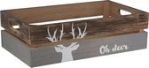 Kratje OH Deer - decoratie - opbergkratje - kerst - 23 x 13 x 9 cm