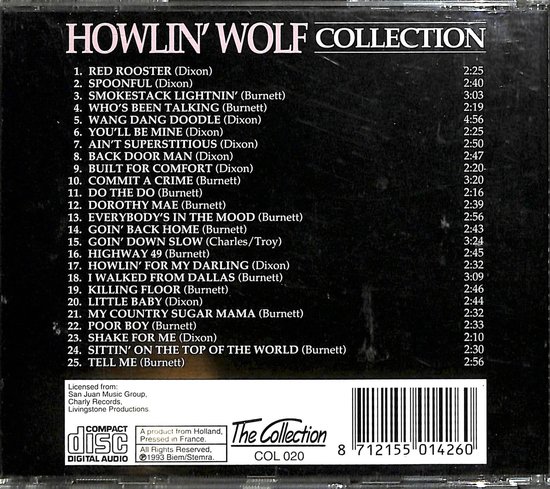 Collection 25 songs, Howlin' Wolf | CD (album) | Muziek | bol