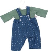 Mini Mommy Tuinbroek Met Shirt 42-46 Cm Blauw/groen 2-delig