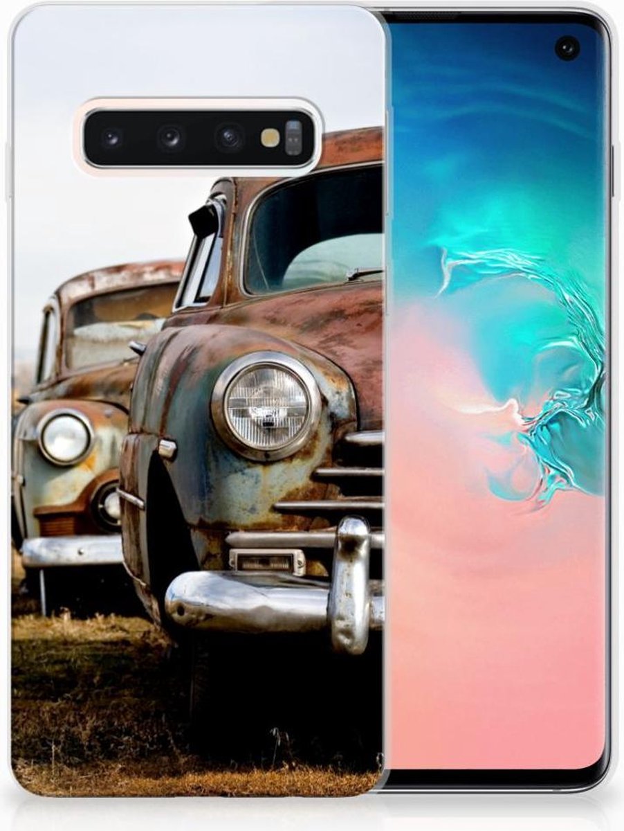Samsung Galaxy S10 Siliconen Hoesje met foto Vintage Auto