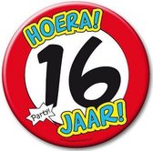 XXL verjaardags button 16 jaar