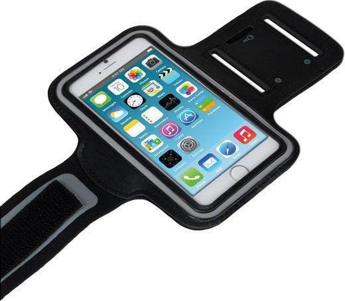 Geschikt voor iPhone 7 Hoesje - Sportarmband - Sport Band Hoes Zwart