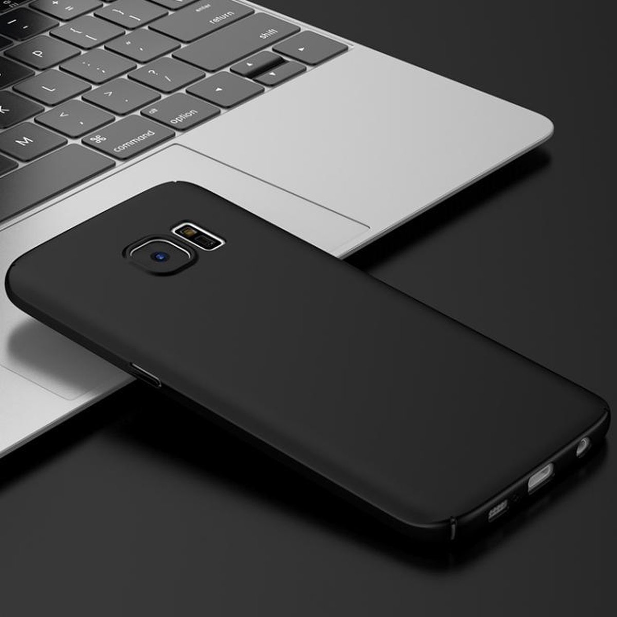 Zwarte Hardcase Hoesje voor Samsung Galaxy S7 edge