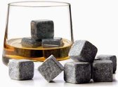 Whiskey Stenen - Stones - Herbruikbare ijsblokjes - Natuursteen - 9 Stuks met Opbergzakje x 2