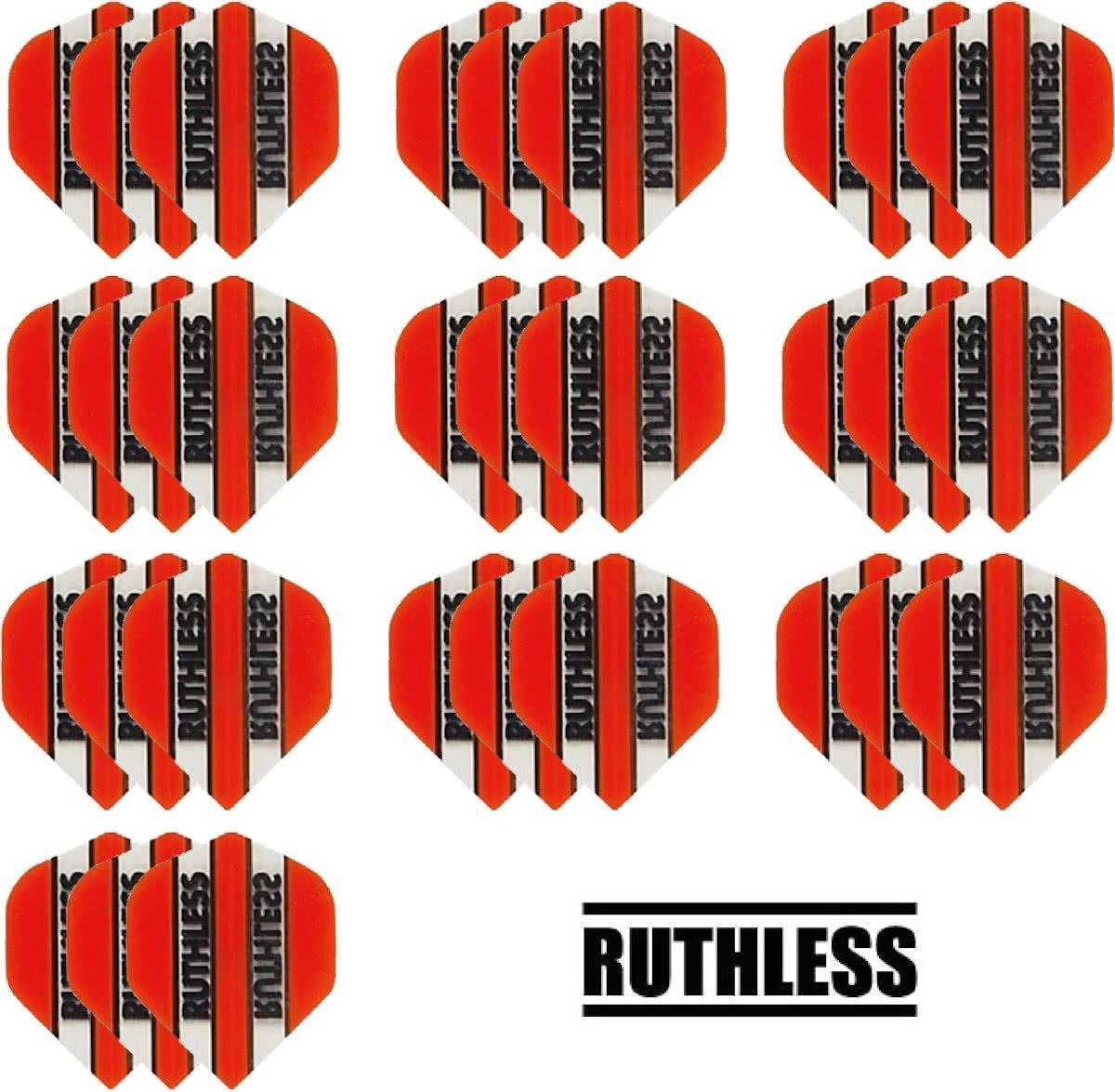 Darts Set - 10 Sets (30 stuks) - Ruthless - sterke flights - Oranje - darts flights