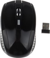 Draadloze muis 2.4Ghz optische muis geschikt voor laptop & pc Zwart