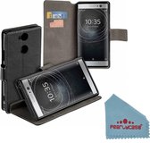 Pearlycase® Zwart Y Wallet Bookcase Hoesje voor Sony Xperia XA2