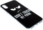 Don't touch my phone back cover Geschikt Voor iPhone XS / X