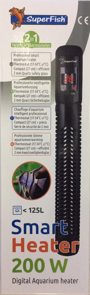 SuperFish Smart Heater aquariumnverwarming 200 watt