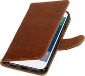 Zakelijke Book Case Telefoonhoesje Geschikt voor de Google Pixel XL - Portemonnee Hoesje - Pasjeshouder Wallet Case - Bruin