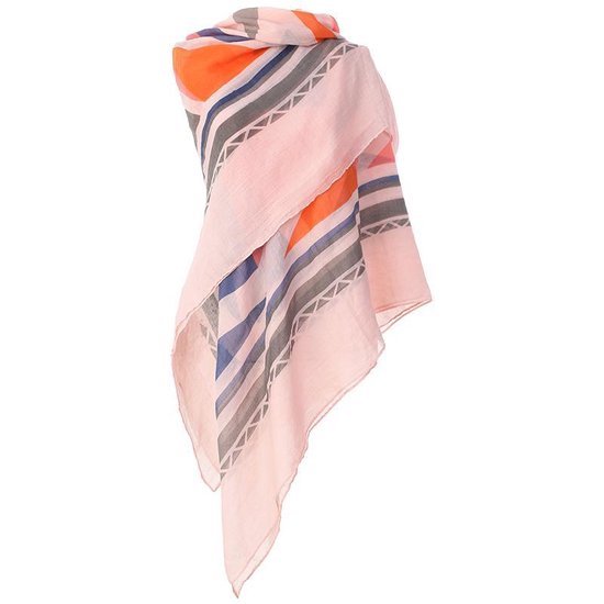 Vierkante sjaal met een grafische veelkleurige print | bol.com