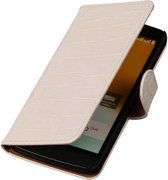 Croco Wit LG L Bello Book/Wallet Case/Cover