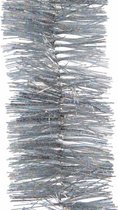 Kerstslinger glitter zilver 270 cm - Guirlande folie lametta - Zilveren kerstboom versieringen