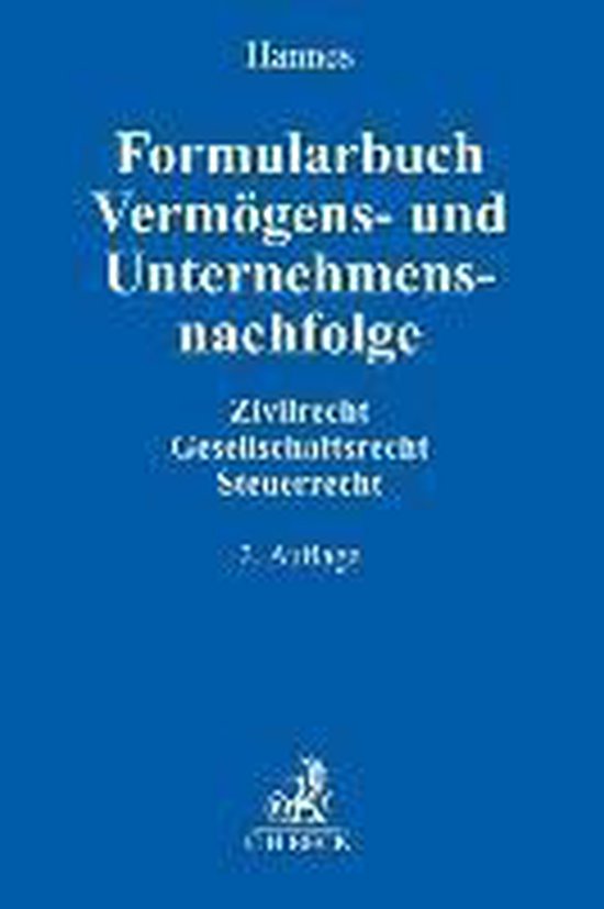 Formularbuch Vermögens- und Unternehmensnachfolge - cover