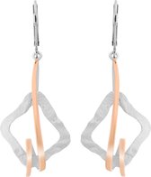 Orphelia - Zilver rosékleurig PVD Oorhangers - ZO-7207 - 5.3 cm