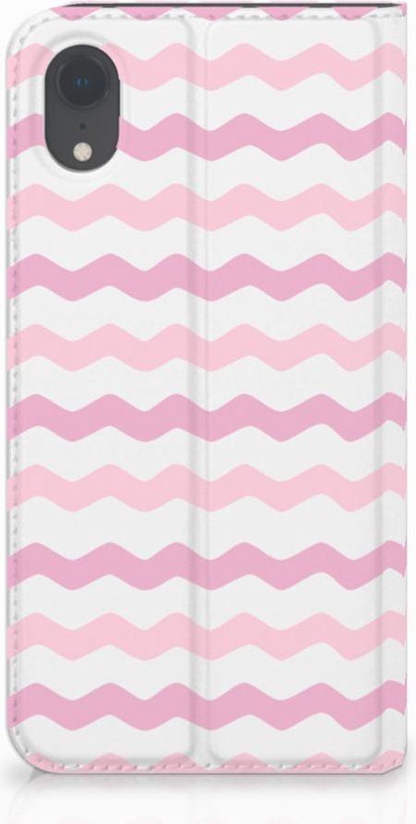 Apple iPhone Xr Hoesje met Magneet Waves Roze