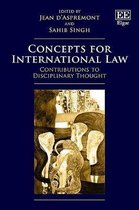 Concepts for International Law – Contributions to Disciplinary Thought