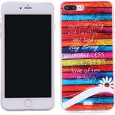 iPhone 8 Plus / 7 Plus (5.5 inch) - hoes, cover, case - TPU - kleurrijke muur