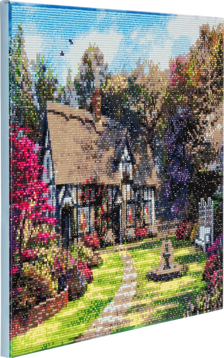 Diamond Painting Crystal Art Kit ® Country Cottage 40x50 cm, Full Painting — afbeelding 2