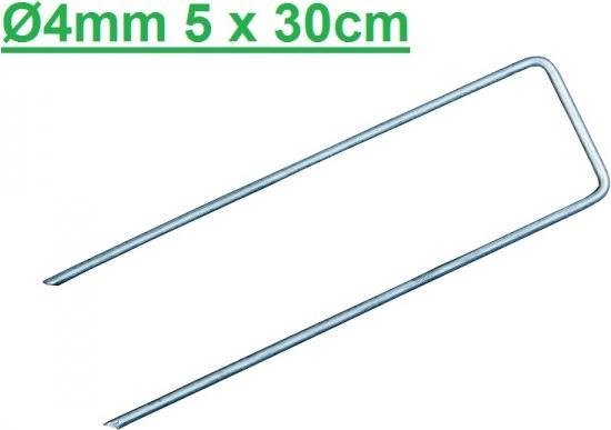 Foto: 100 stuks gronddoekpen nen kunstgraspen nen worteldoekpen nen 4mm 5 cm breed en 30 cm lang