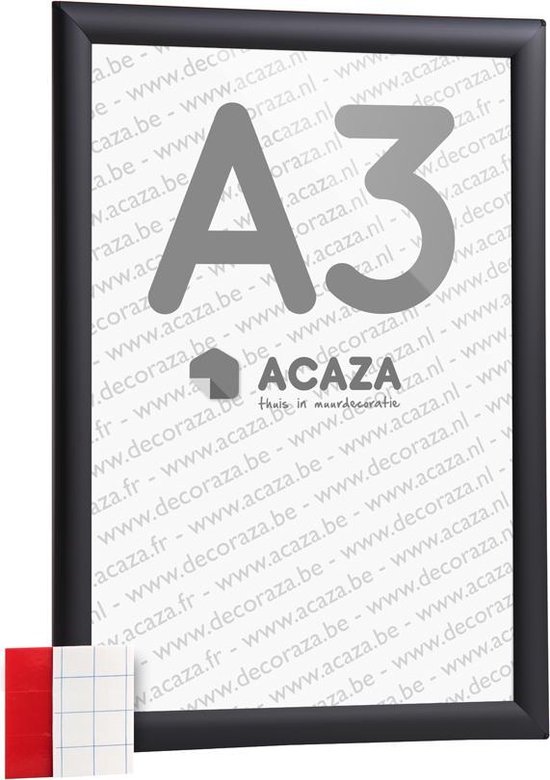Acaza Kliklijst - A3 Formaat - Aluminium - Zwart - Inclusief beschermfolie