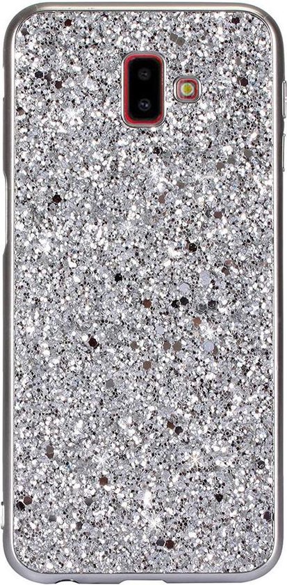 Coque Samsung Galaxy J4 2018 Glitter Backcover Argent
