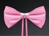 Partydeco - Strik roze steentje (4st)