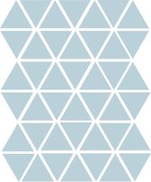Driehoek muurstickers blauw - 45 stuks - 4,5x4,5cm