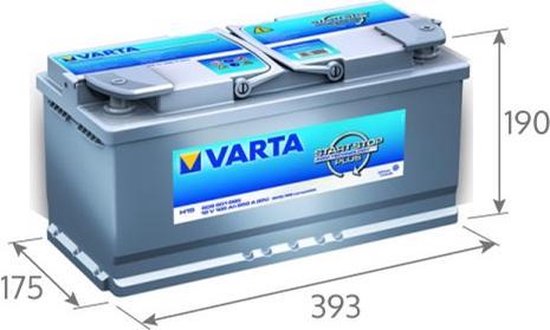 Varta Start Stop Plus H15 accu 12V 105Ah(20h) | bol.com