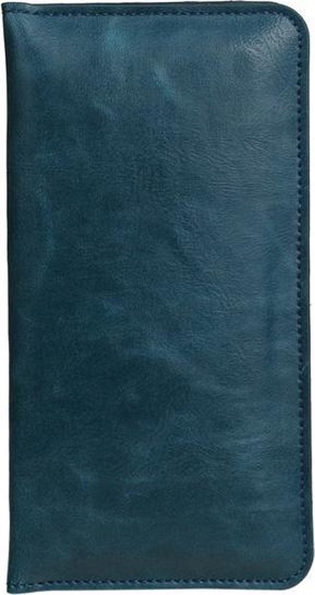 Portefeuille Blauw Pull-up Large Pu pour Huawei Ascend G740
