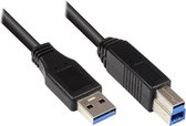 Alcasa 2710-S002 USB-kabel 0,2 m USB 3.2 Gen 1 (3.1 Gen 1) USB A USB B Zwart