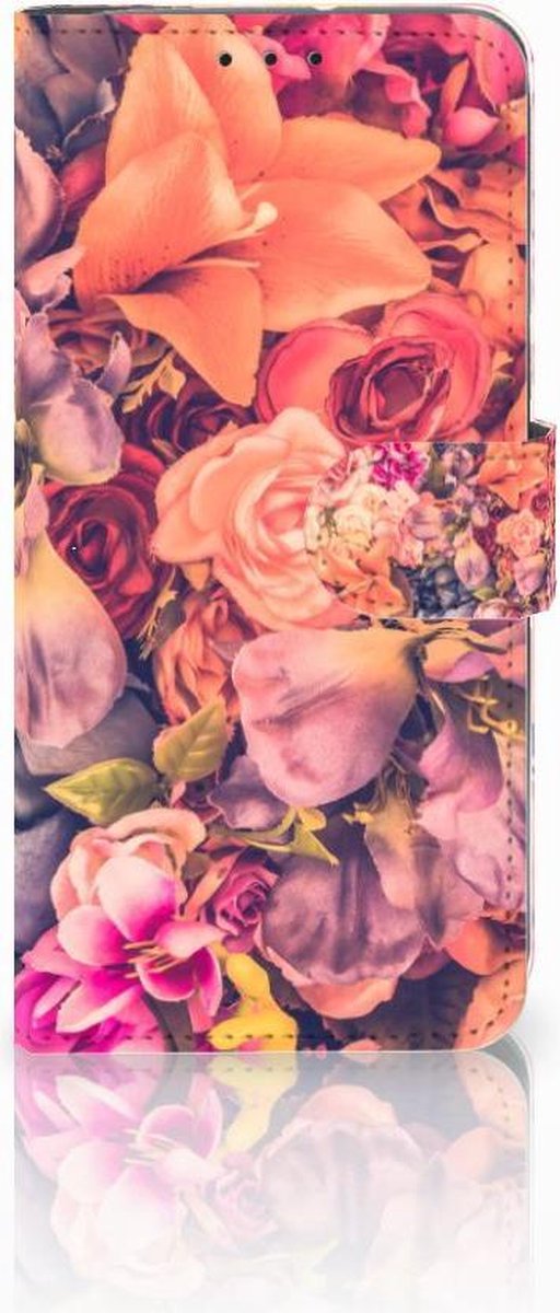 Book Case voor Motorola Moto G7 Power Hoesje Bosje Bloemen