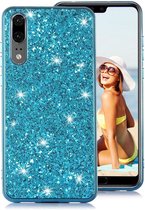 Samsung Galaxy A9 2018 Glitter Backcover Hoesje Blauw