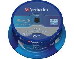 BD-R 25GB 6X WHITE BLUE SURFACE Spindle