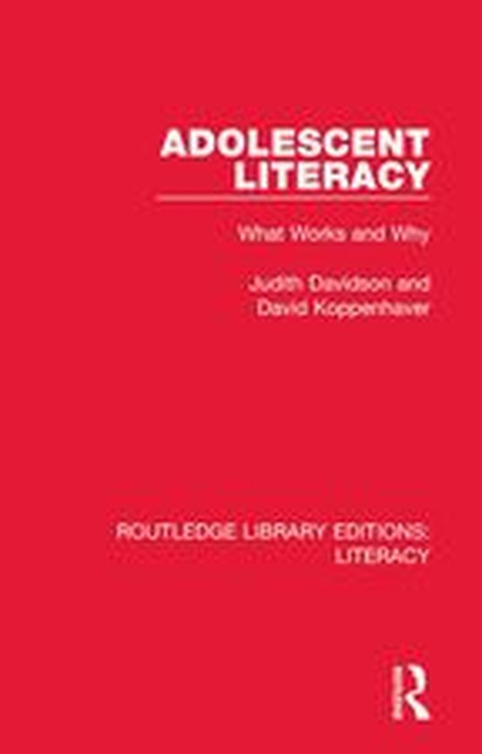 Routledge Library Editions: Literacy - Adolescent Literacy - cover