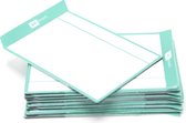 Set van 16 kaarten MINT GROEN| Herschrijfbare whiteboard magneten voor scrum, kanban en agile | Richt je magneetbord naar wens in! | Maak je eigen planning | Herbruikbaar