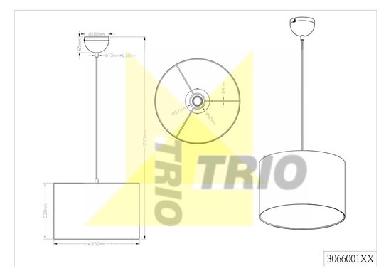 Piantana TRIO Motel – Struttura In Metallo Nichel Opaco, 2 Luci (E27 E E14), Altezza 163,5 Cm