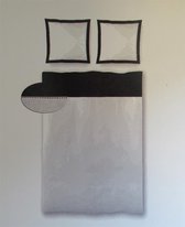 Housse de couette Brighton Ajour - Simple - 140x200 / 220 cm - Noir / Blanc